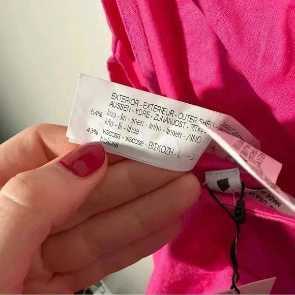 NWT ZARA DRAPED BEADED LINEN BLEND DRESS BLOGGERS FAV Barbie Pink XS - Picture 9 of 9